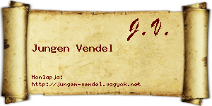 Jungen Vendel névjegykártya